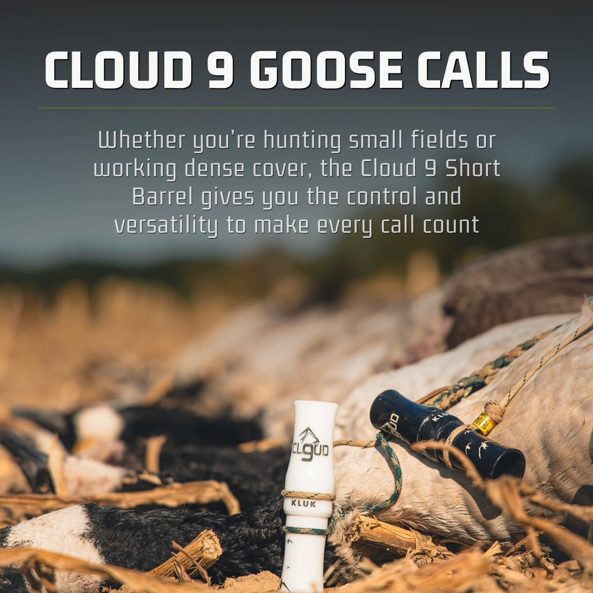 KLUK Cloud 9 Acrylic Goose Calls | Premium Long & Short Barrel Goose Calls