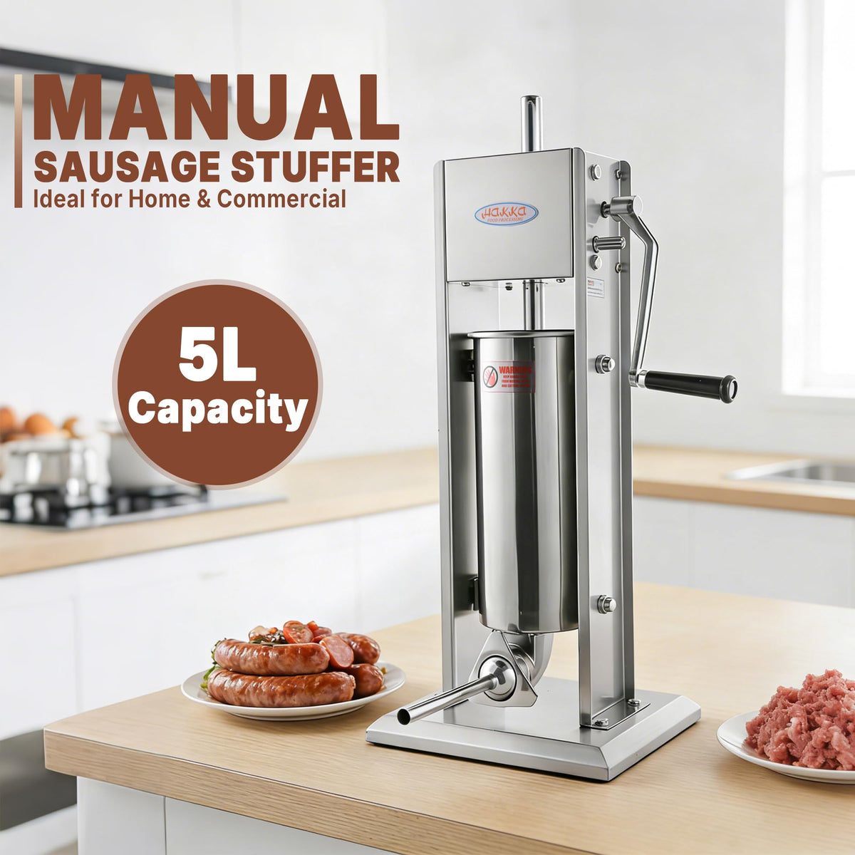 Hakka 7Lb/3L Sausage Stuffers and Vertical Sausage Makers