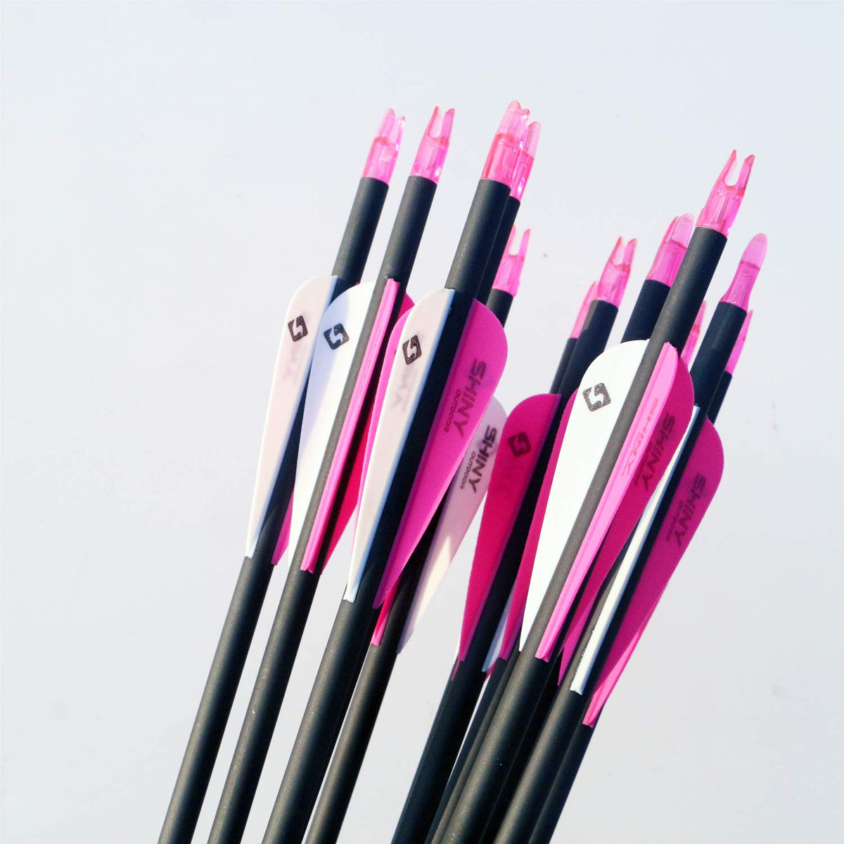 30" Carbon Arrows for Compound Recurve Bow Hunting Target