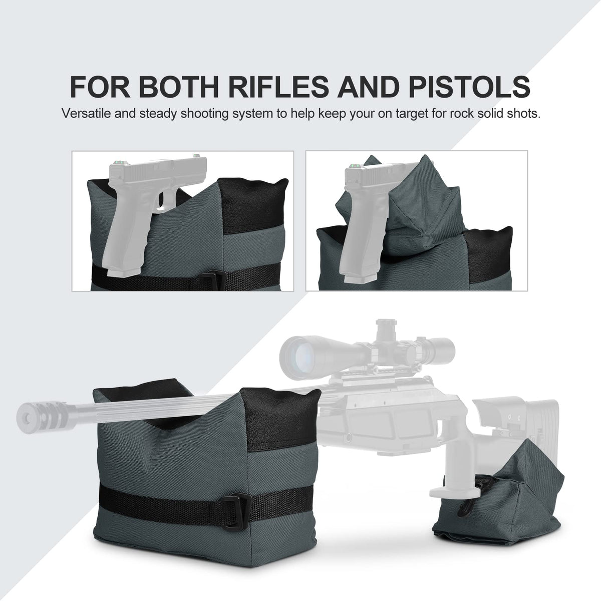 Twod Outdoor Shooting Rest Bags -Stand Holders Target