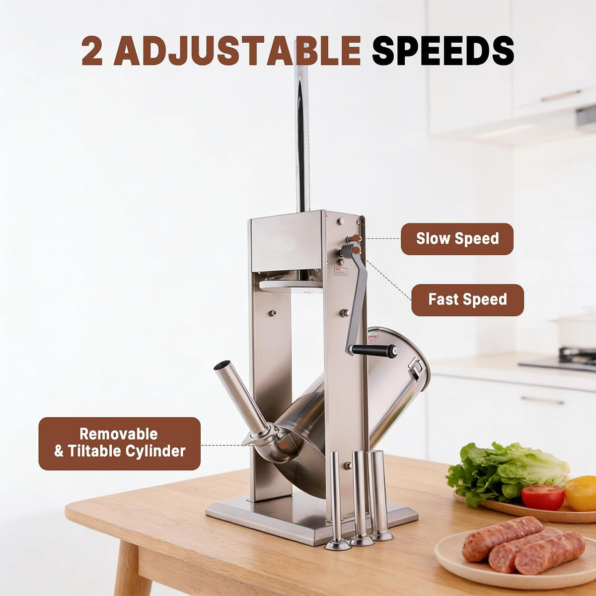 Hakka 7Lb/3L Sausage Stuffers and Vertical Sausage Makers