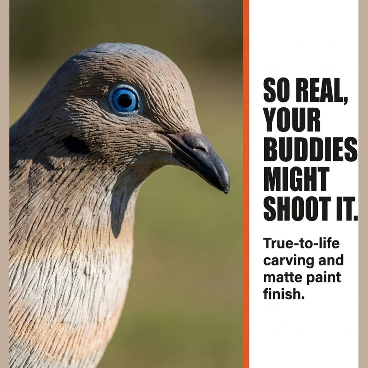 MOJO Outdoors Voodoo Dove Spinning Wing Decoy – Motorized Dove Decoy with Lifelike Body, Magnetic Wings, Steel Support Pole & 16-Hour Battery Life