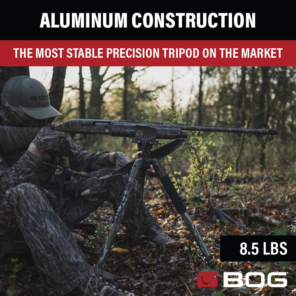 BOG DeathGrip Hunting Tripod, 7"-59", Lightweight, Gun Clamp, Shooting Rest