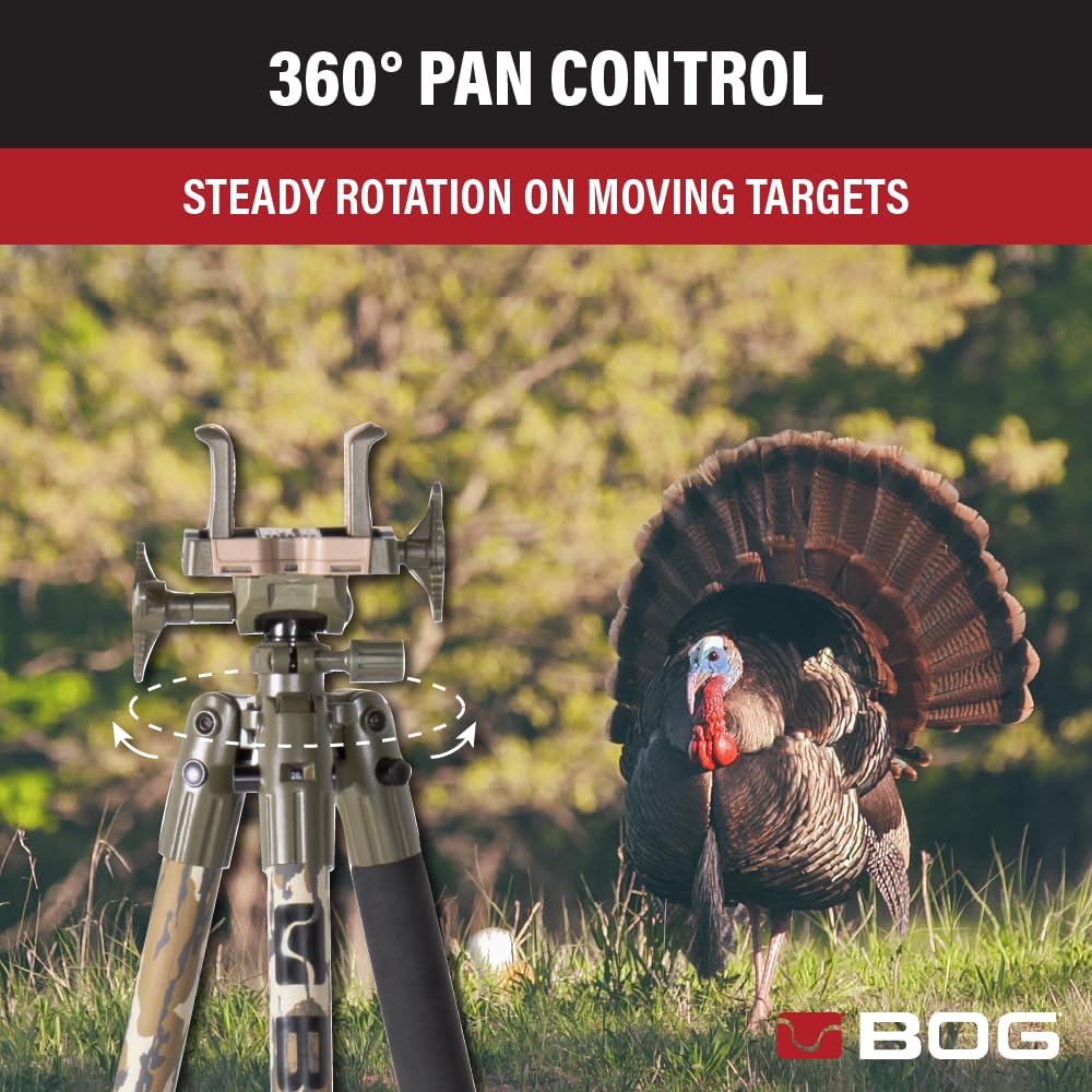 BOG DeathGrip Hunting Tripod, 7"-59", Lightweight, Gun Clamp, Shooting Rest