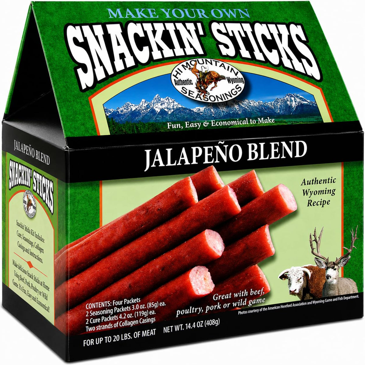 Hi Mountain Snack Stick Seasoning Kit | HUNTER'S BLEND | Makes 20 lbs