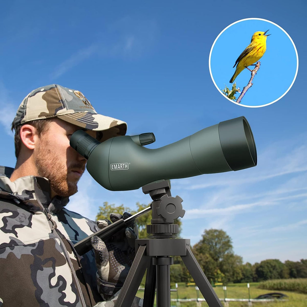 20-60x60 Angled Spotting Scopes for Target Shooting/Hunting/Birding