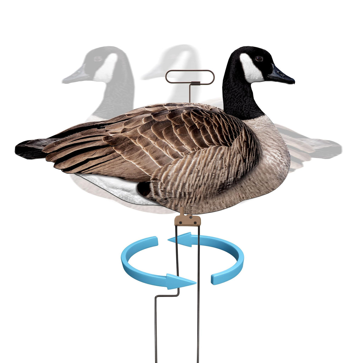 Higdon Outdoors Flats | Canada Goose Silhouette Decoys for Waterfowl Hunting | Weather Resistant Goose Decoys with Easy Carry Stakes | Standard, Motion, or Fully Flocked Motion | 12 Pack