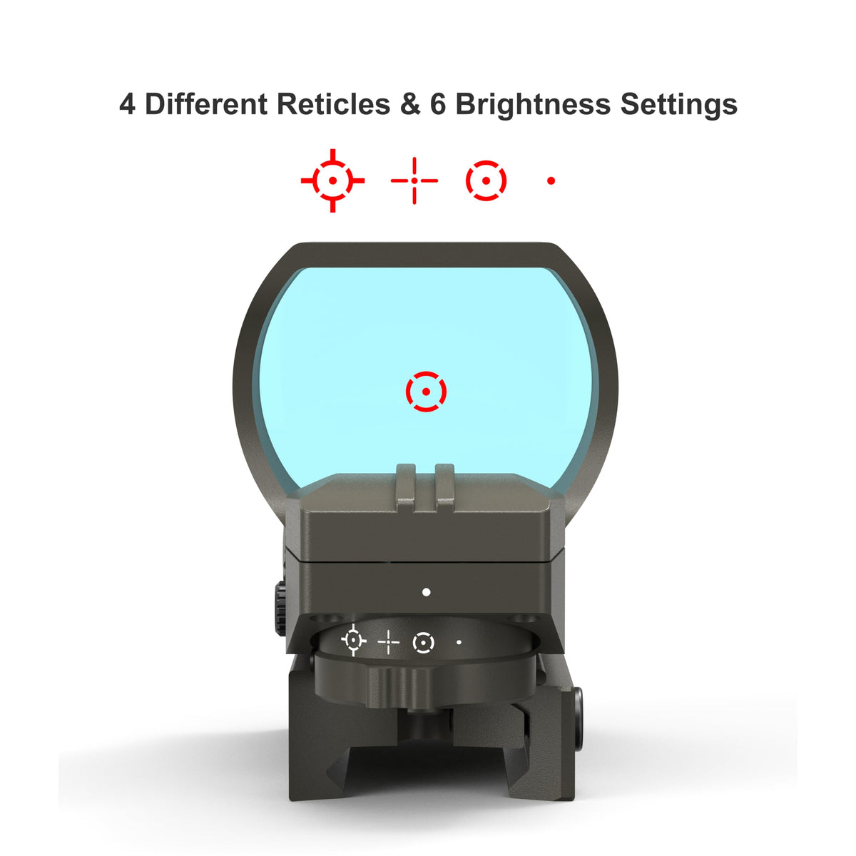 Feyachi Reflex Sight, Multiple Reticle System Red Dot Sight with Picatinny Rail Mount, Absolute Co-Witness