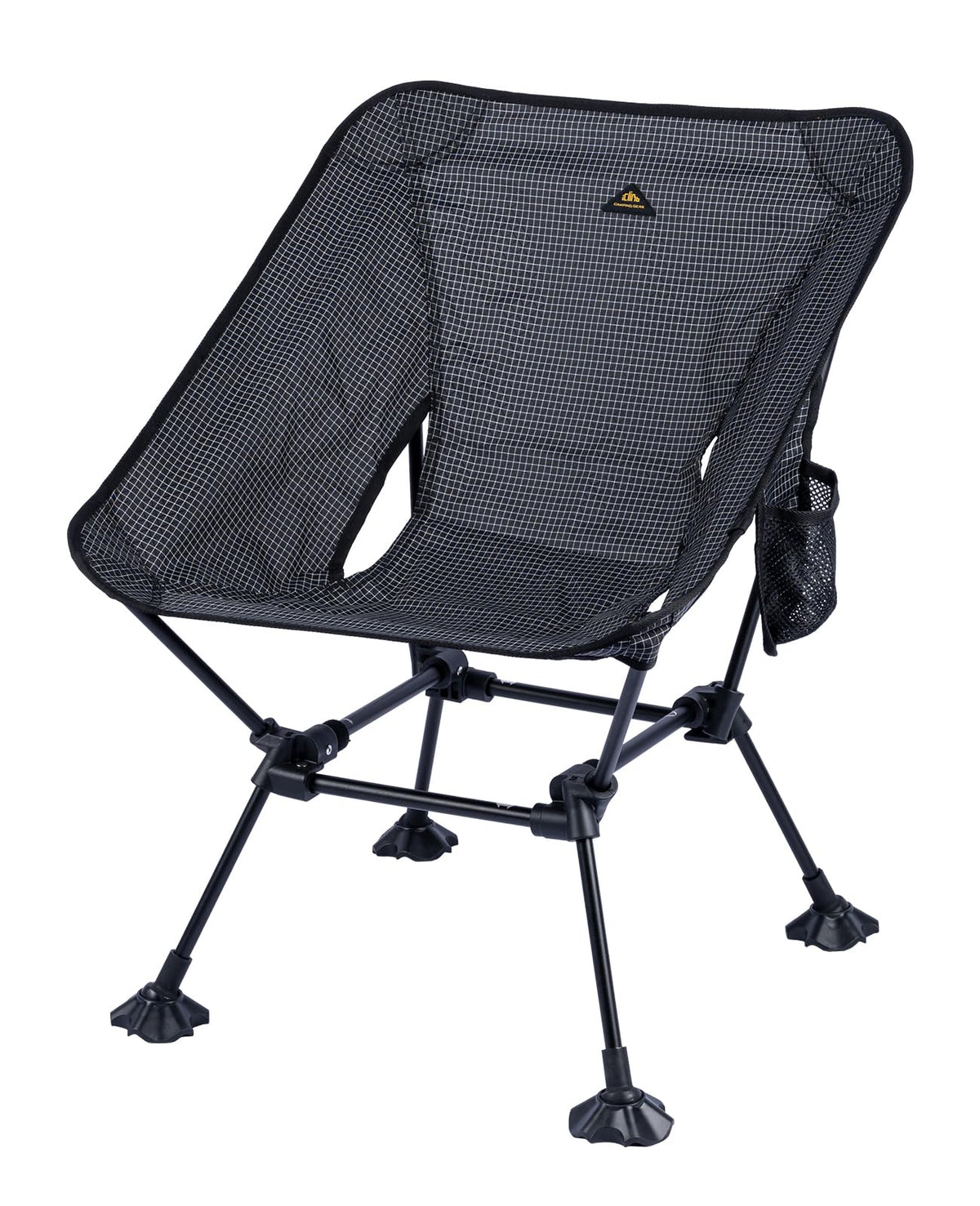 iClimb Ultralight Compact Folding Anti-Sinking Chair, Black