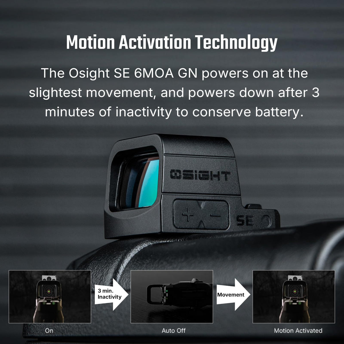 OSIGHT SE Enclosed Red/Green Dot, 2 & 32 MOA Multi-Reticle or 6 MOA Dot