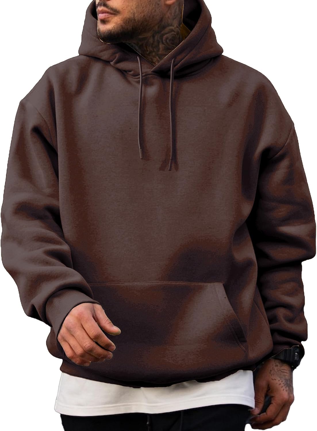 JMIERR Mens Fleece Lined Oversized Hoodie Pullover Sweatshirts