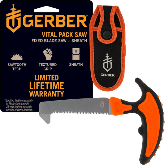 Gerber Vital Pack Compact Folding Saw for Camping and Survival with Sheath