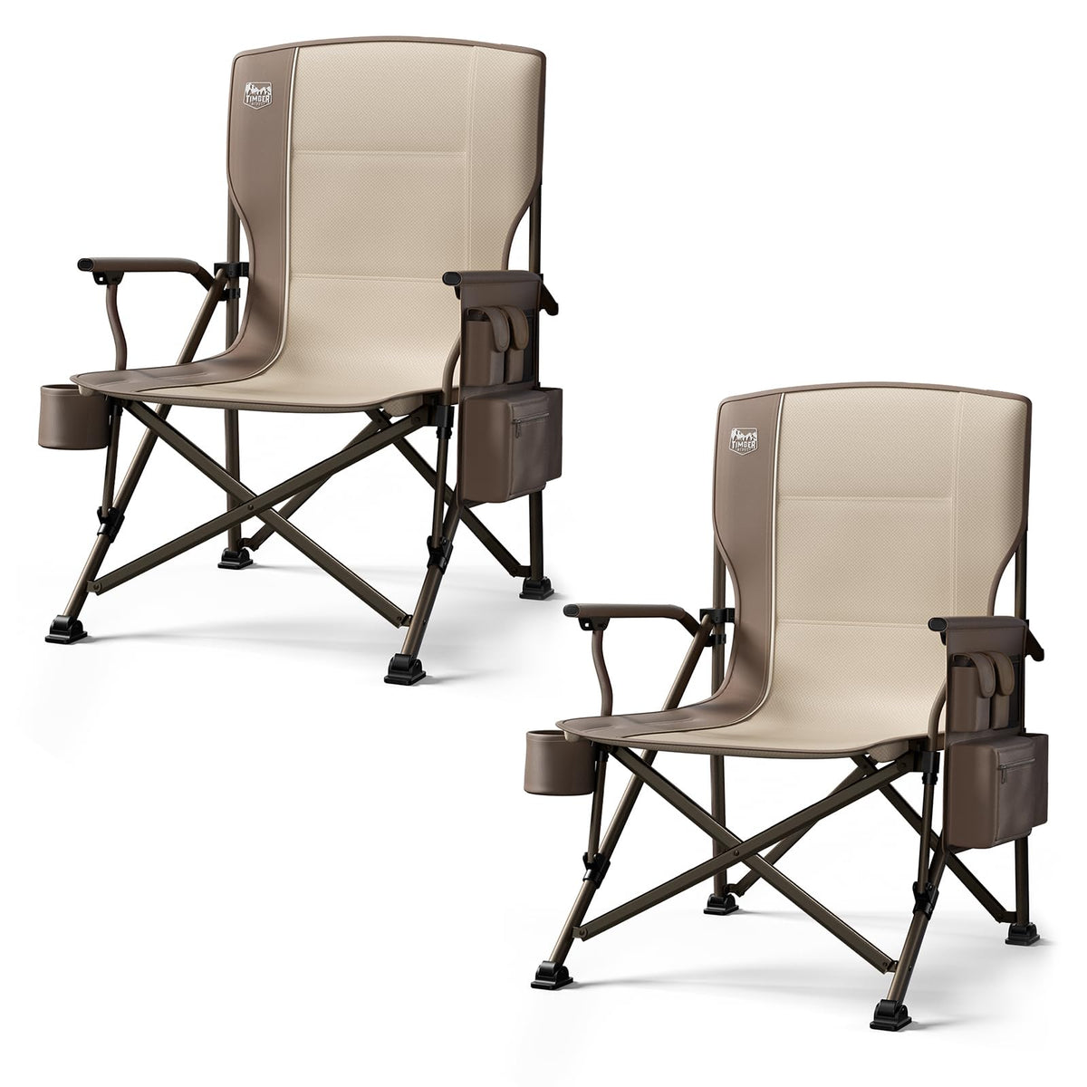 TIMBER RIDGE Oversized Folding Camping Chair High Back 500lbs