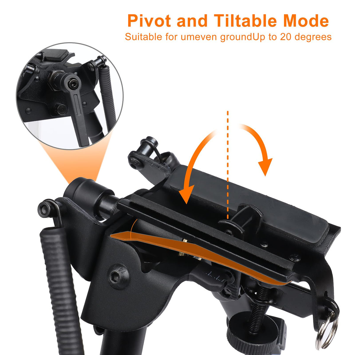 Twod Tactical Rifle Bipod -Adjustable Rifle Bipod Picatinny Rail