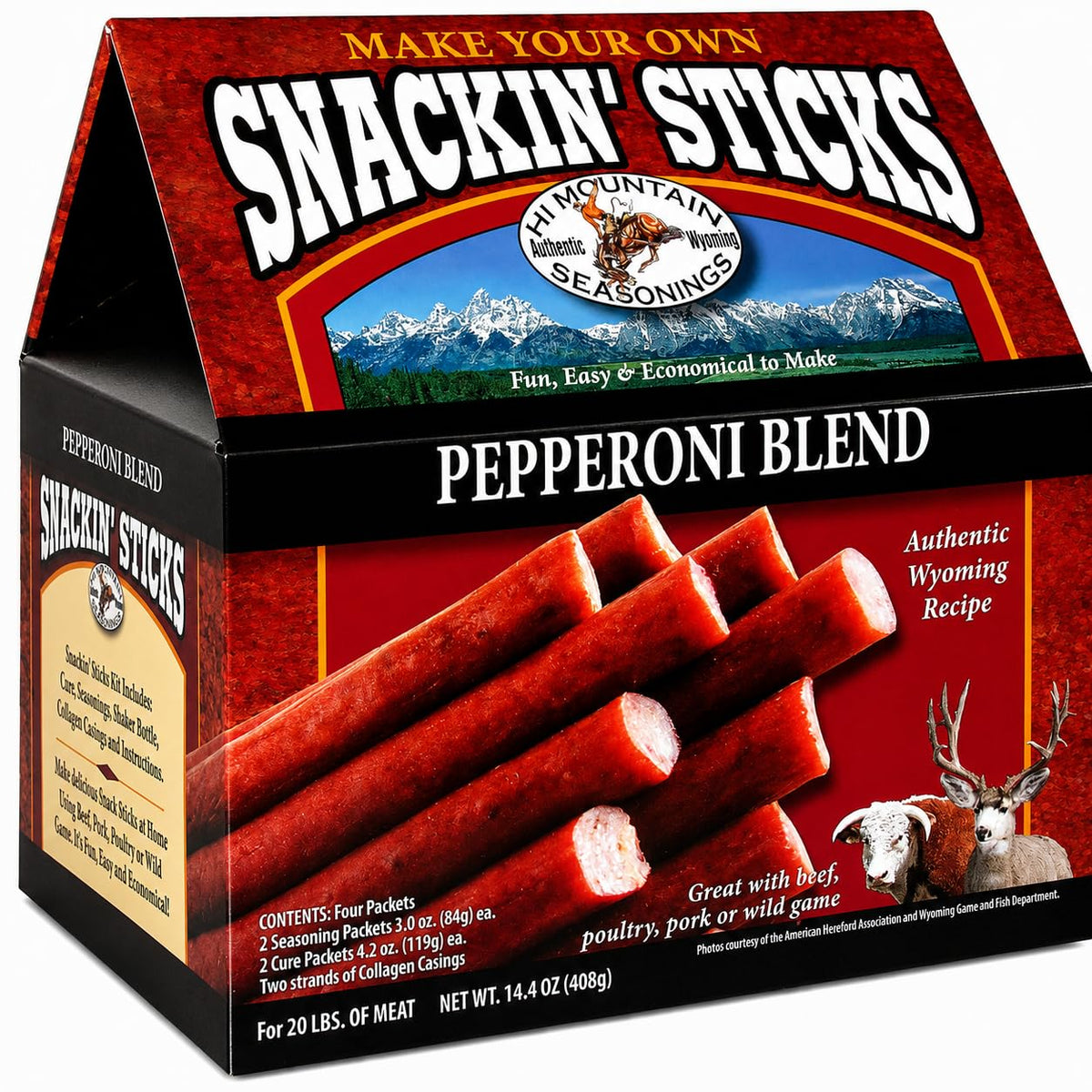 Hi Mountain Snack Stick Seasoning Kit | HUNTER'S BLEND | Makes 20 lbs