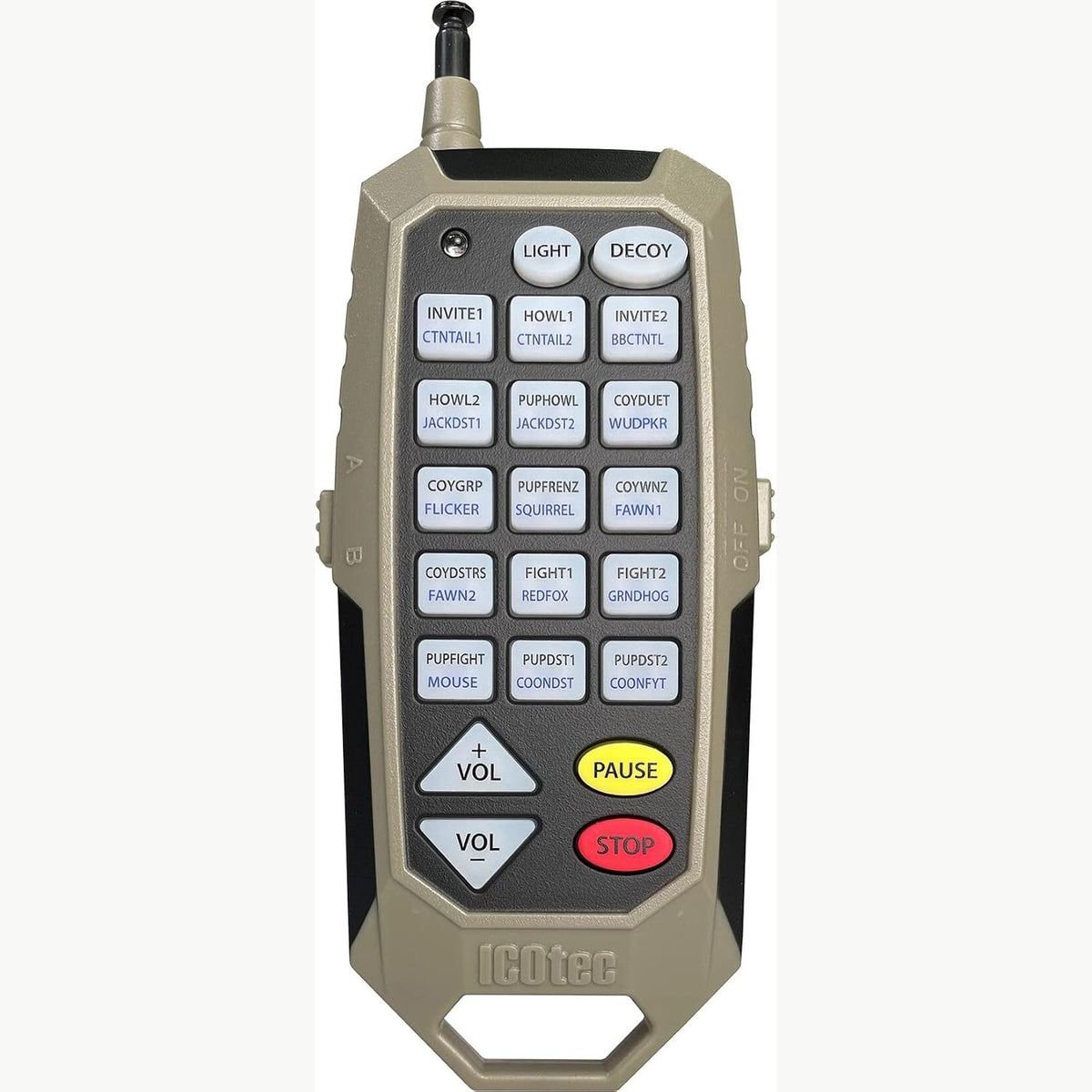Icotec 320+ Predator Call/Decoy Combo - Perfect for Coyote, Fox, and Raccoon Hunting - 300 Yard Remote Range