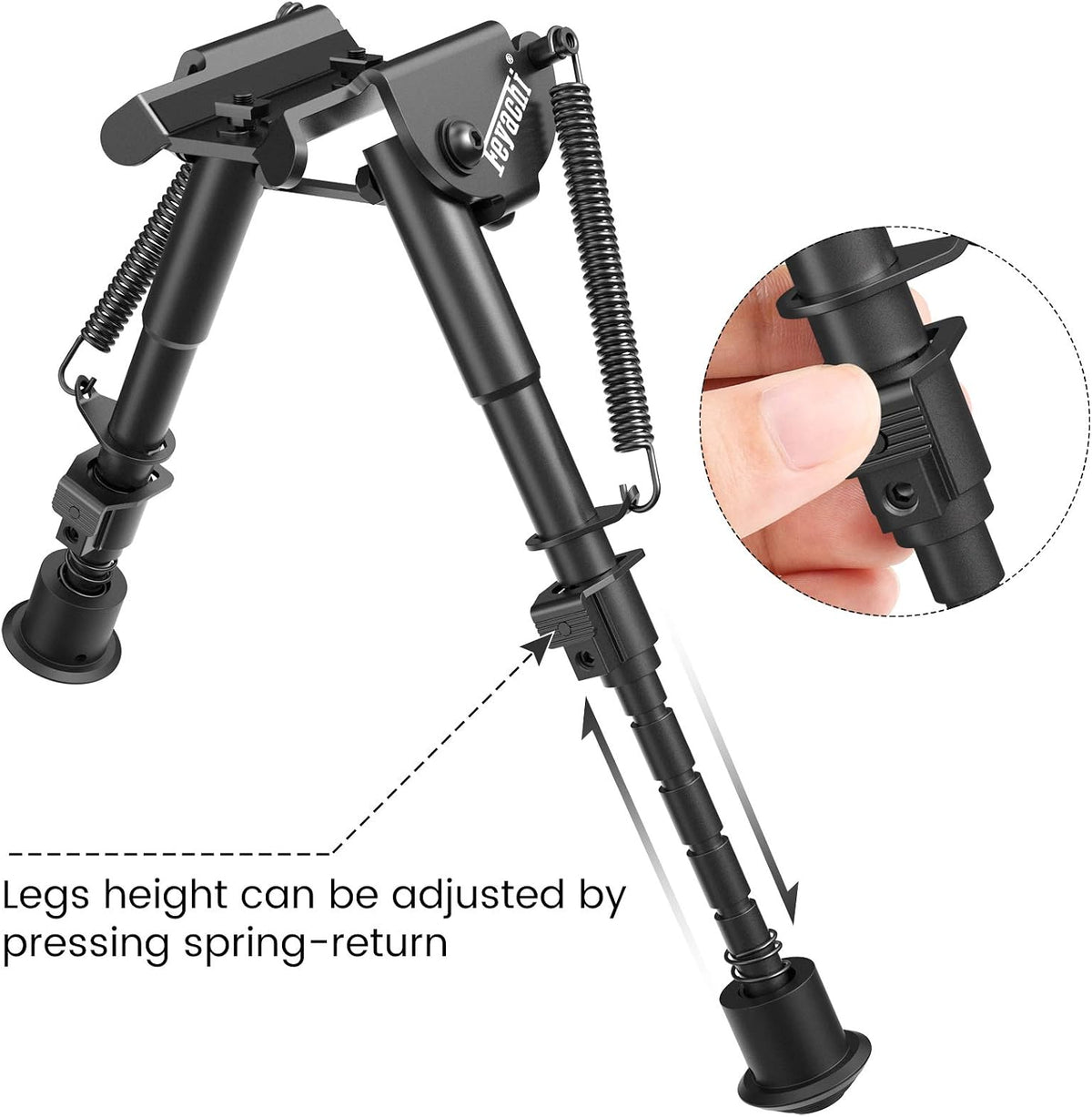 Feyachi B13 Tactical M Lock Bipod 6-9 Inch Lightweight Rifle Bipod Directly Attach to M Lock System for Hunting and Shooting