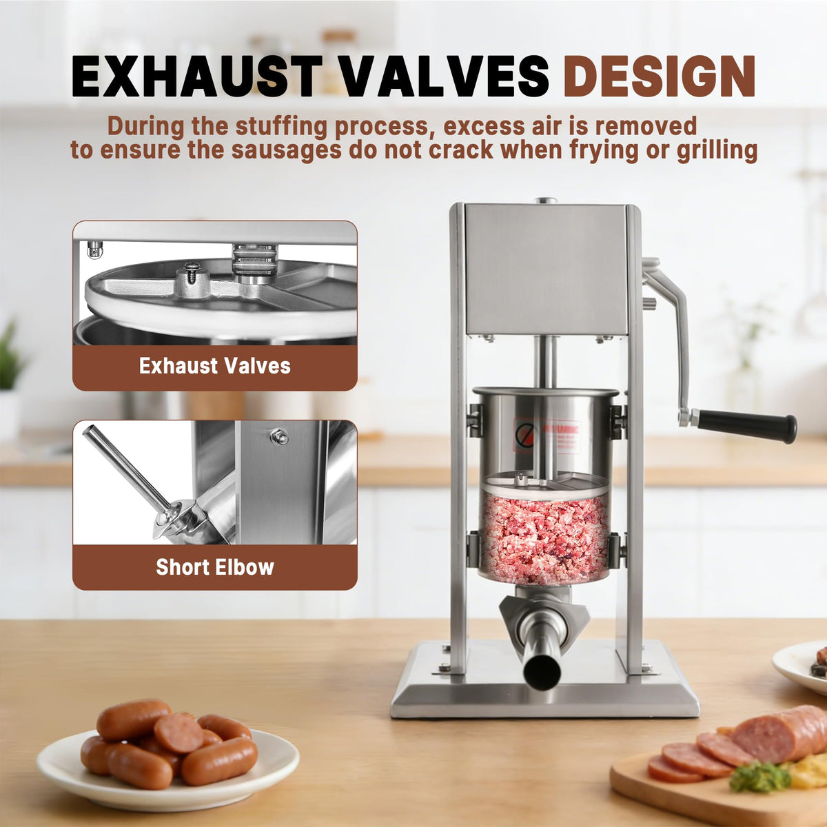 Hakka 7Lb/3L Sausage Stuffers and Vertical Sausage Makers