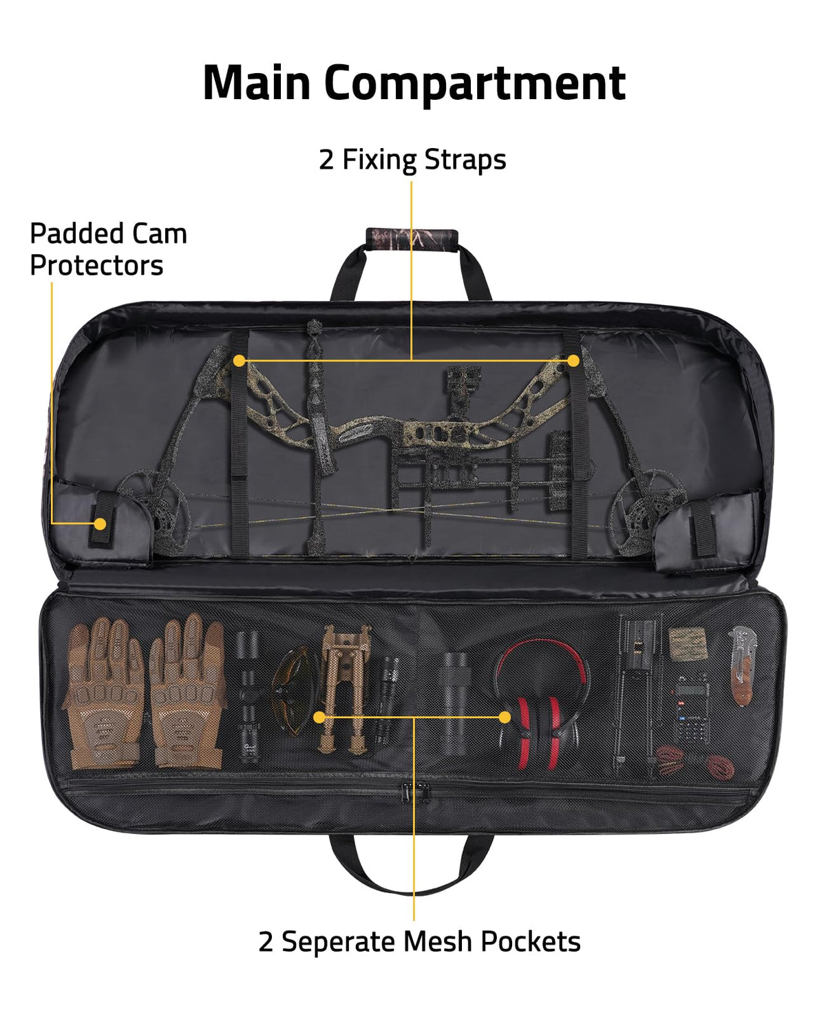 CVLIFE Soft Compound Bow Case, Archery Bag for Bow Gear Storage