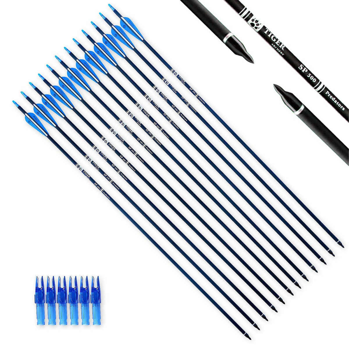 30" Carbon Arrows for Compound Recurve Bow Hunting Target
