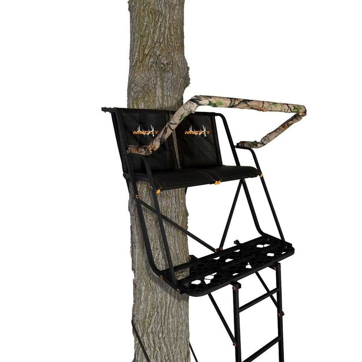 Muddy Outdoor Hunting Climbing Ladder, Tree Stand with Flex-Tek Seat and Steel Frame