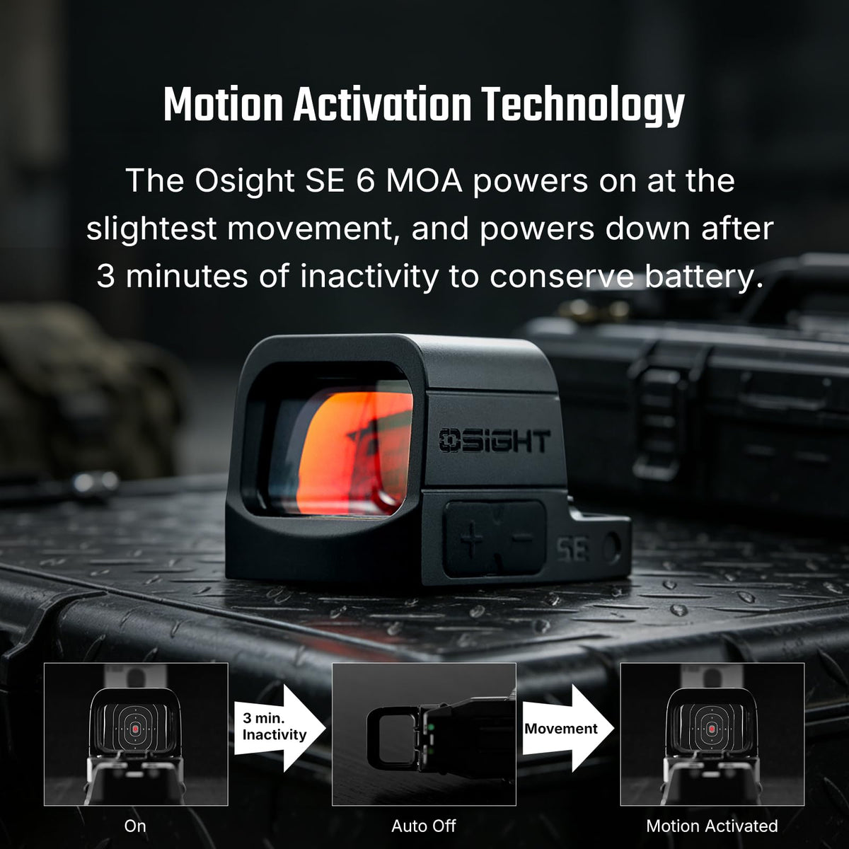 OSIGHT SE Enclosed Red/Green Dot, 2 & 32 MOA Multi-Reticle or 6 MOA Dot