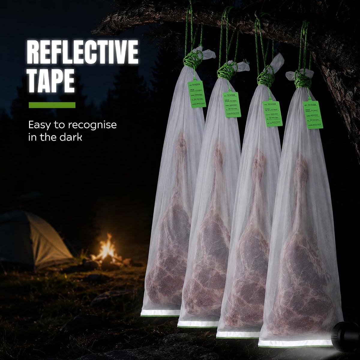 Wakhow Elk Game Bags, Field Dressing Meat Bags for Elk Deer Moose, 5 Pack
