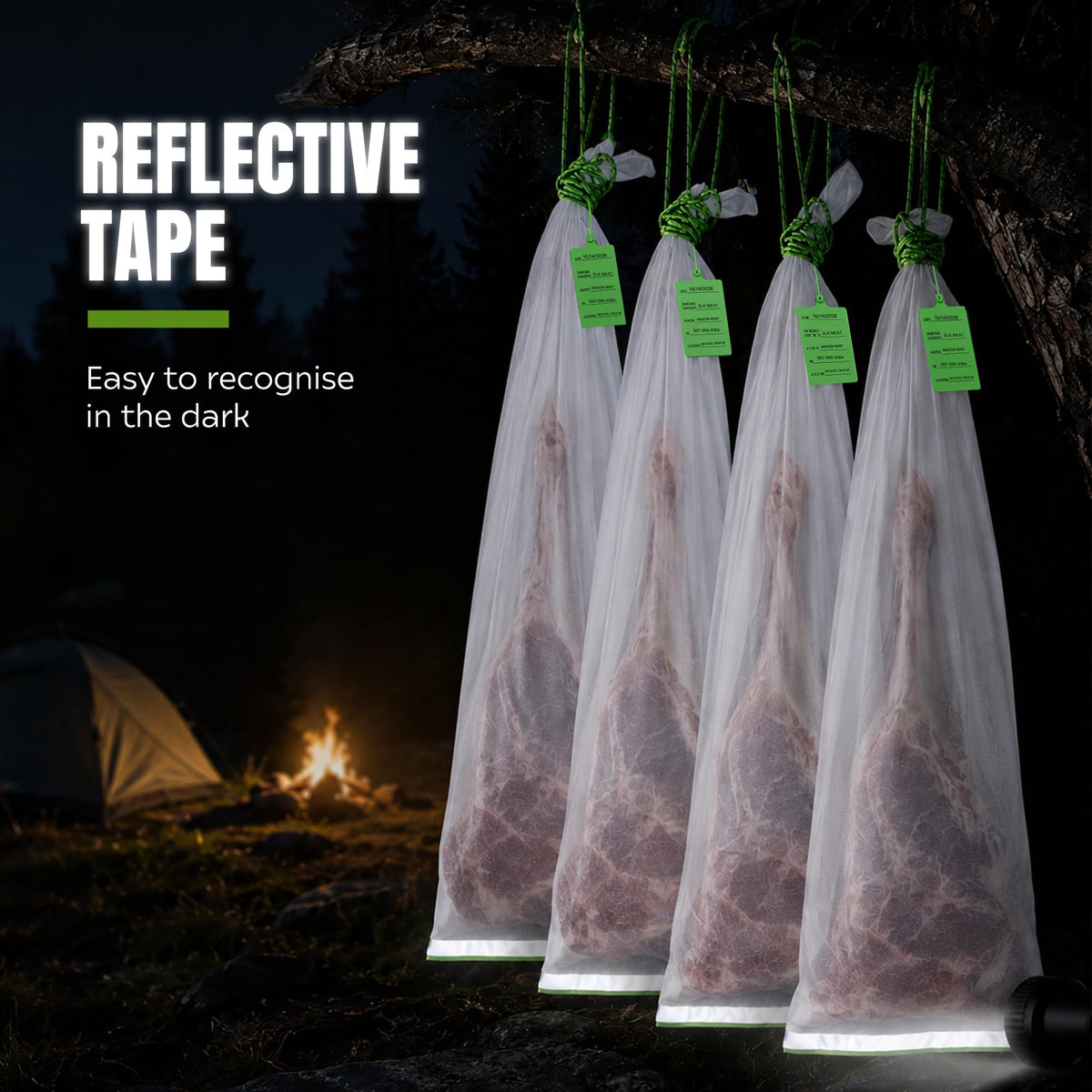 Wakhow Elk Game Bags, Field Dressing Meat Bags for Elk Deer Moose, 5 Pack