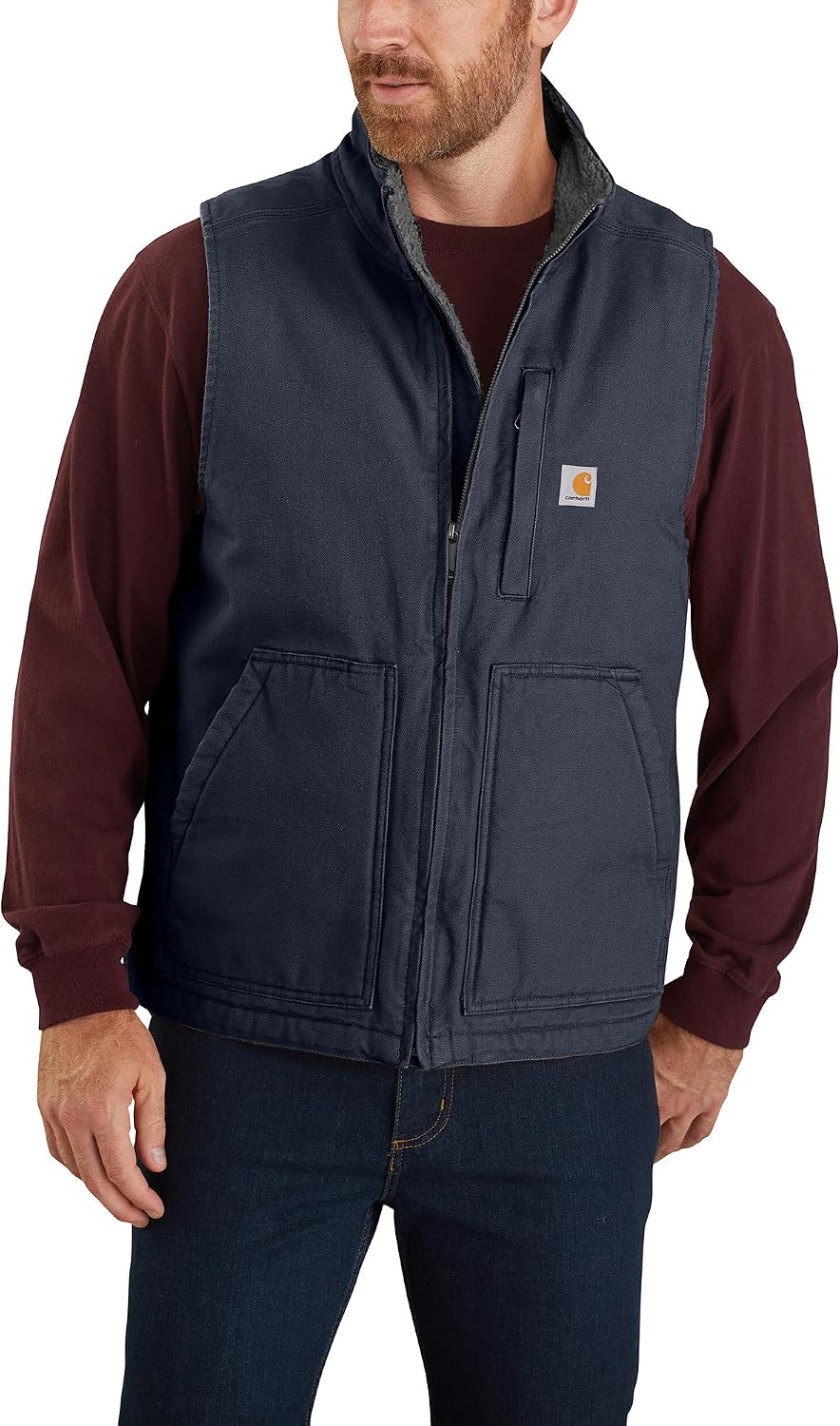 Carhartt Men's Washed Duck Mock-Neck Vest