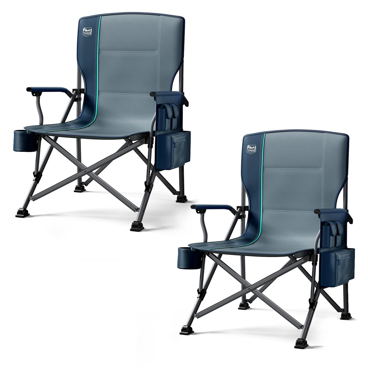 TIMBER RIDGE Oversized Folding Camping Chair High Back 500lbs