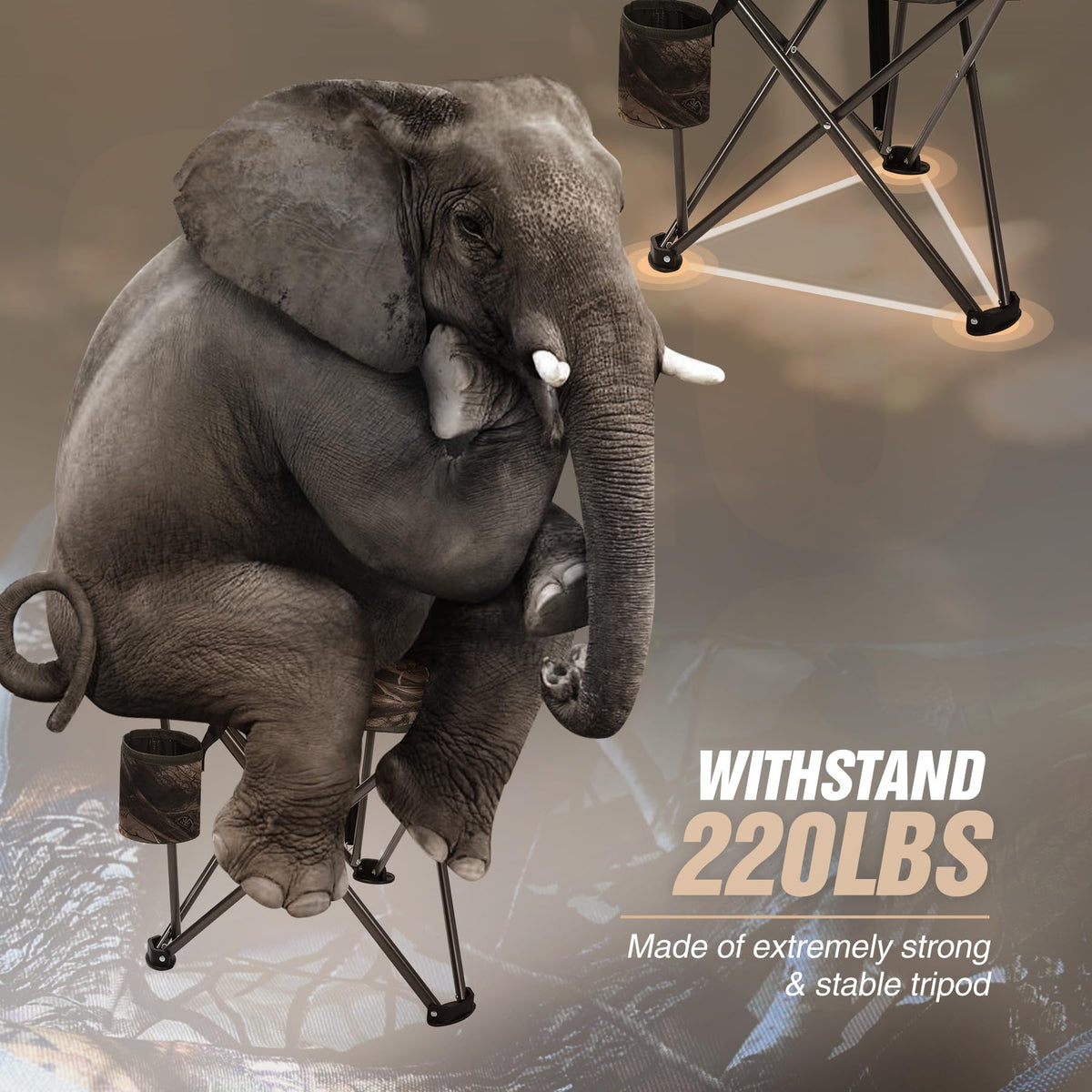 REDCAMP 2 Pack Tripod Hunting Chairs for Blinds