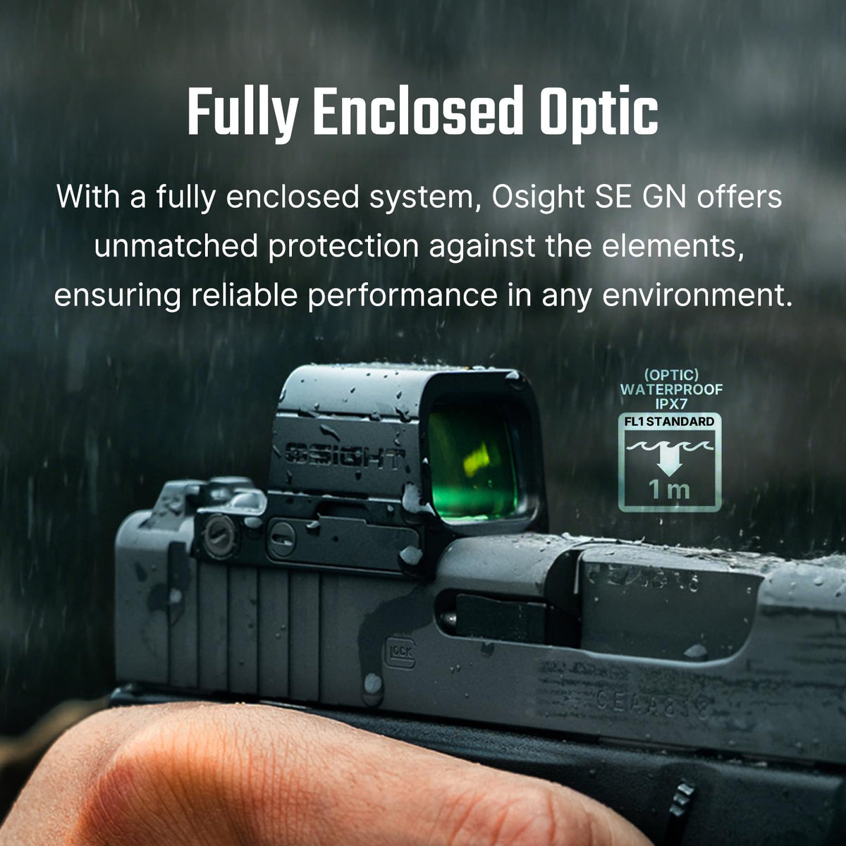 OSIGHT SE Enclosed Red/Green Dot, 2 & 32 MOA Multi-Reticle or 6 MOA Dot