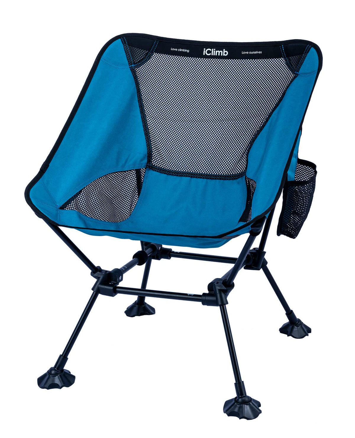 iClimb Ultralight Compact Folding Anti-Sinking Chair, Black