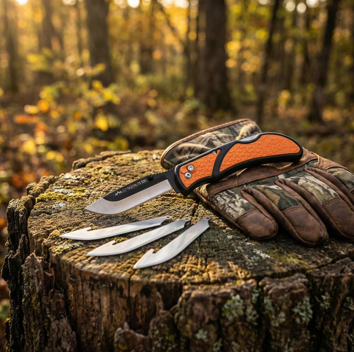 OUTDOOR EDGE 3.0" RazorLite EDC Knife, Blaze Orange