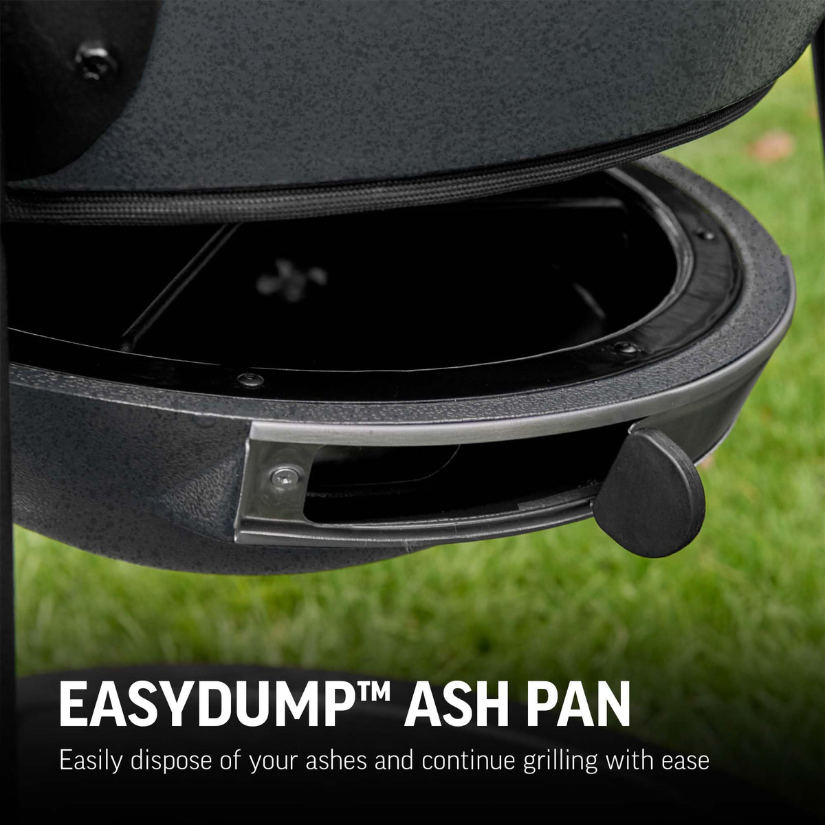 Char-Griller AKORN Jr. Portable Kamado Charcoal Grill and Smoker, Triple-Wall Insulated Steel with Cast Iron Grates and Locking Lid, 155 Sq. In. Cooking Area, Ash