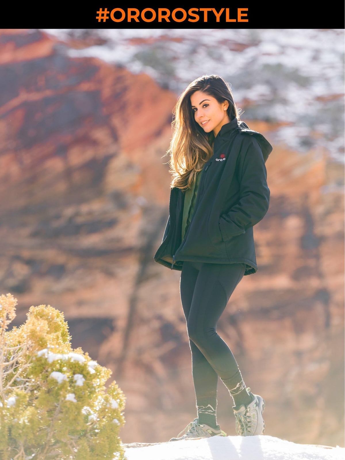 ORORO Women's Classic Heated Jacket, Shell Jacket with Battery
