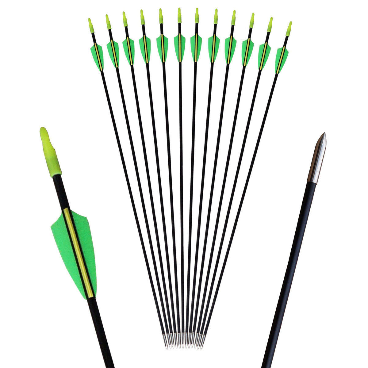 GPP 28-inches Fiberglass Archery Target Arrows - Practice Arrow or Youth Arrow for Recurve Bow
