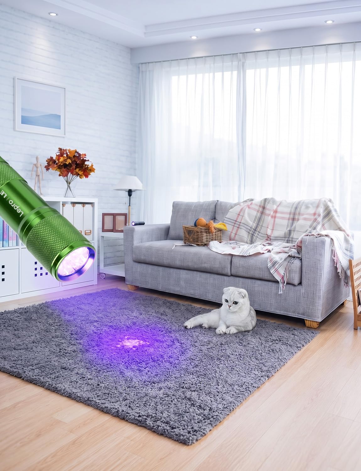 Lepro 395nm UV LED Flashlight, 9 LED Blacklight Detector
