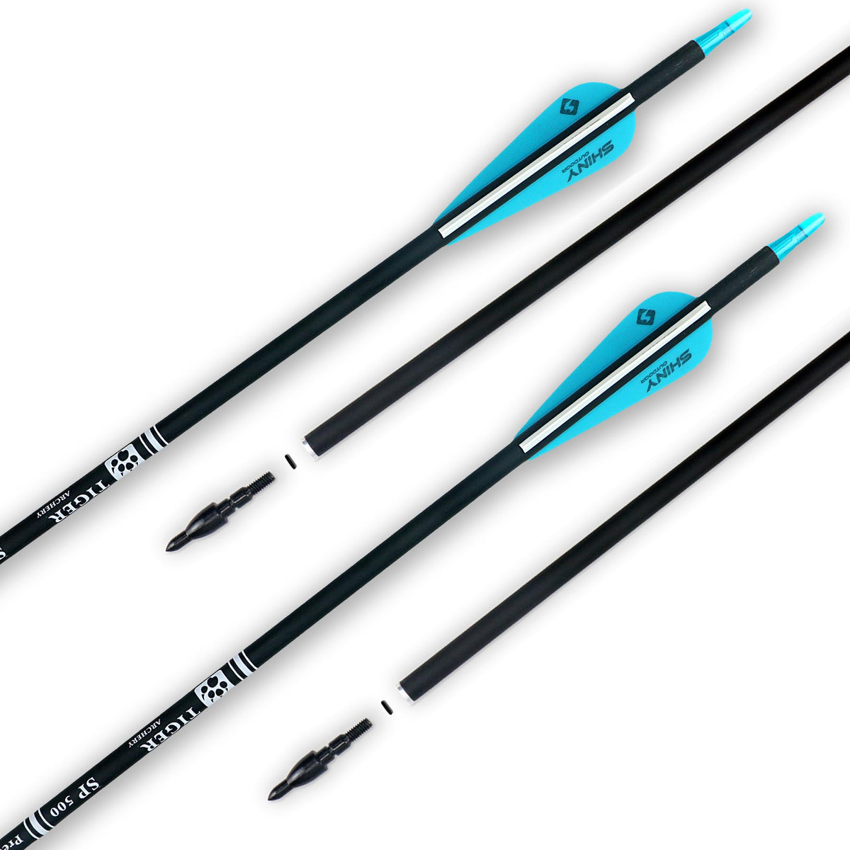 30" Carbon Arrows for Compound Recurve Bow Hunting Target