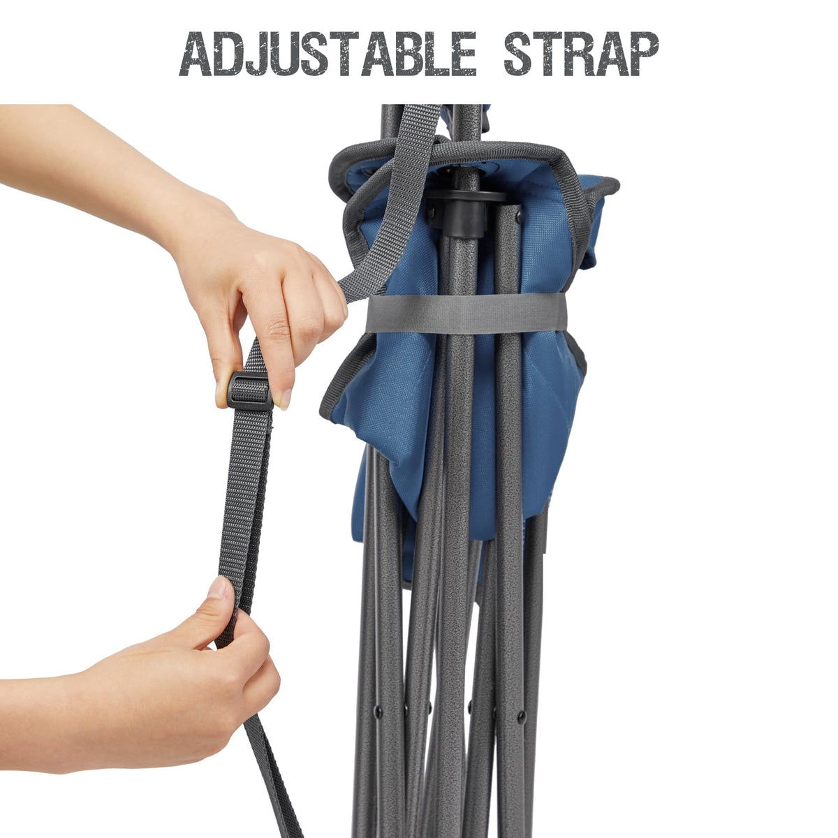Portal Extra Large Quick Folding Tripod Stool with Backrest Fishing Camping Chair with Carry Strap