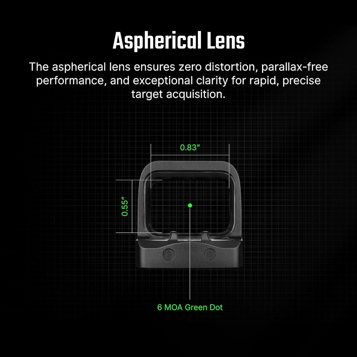 OSIGHT SE Enclosed Red/Green Dot, 2 & 32 MOA Multi-Reticle or 6 MOA Dot