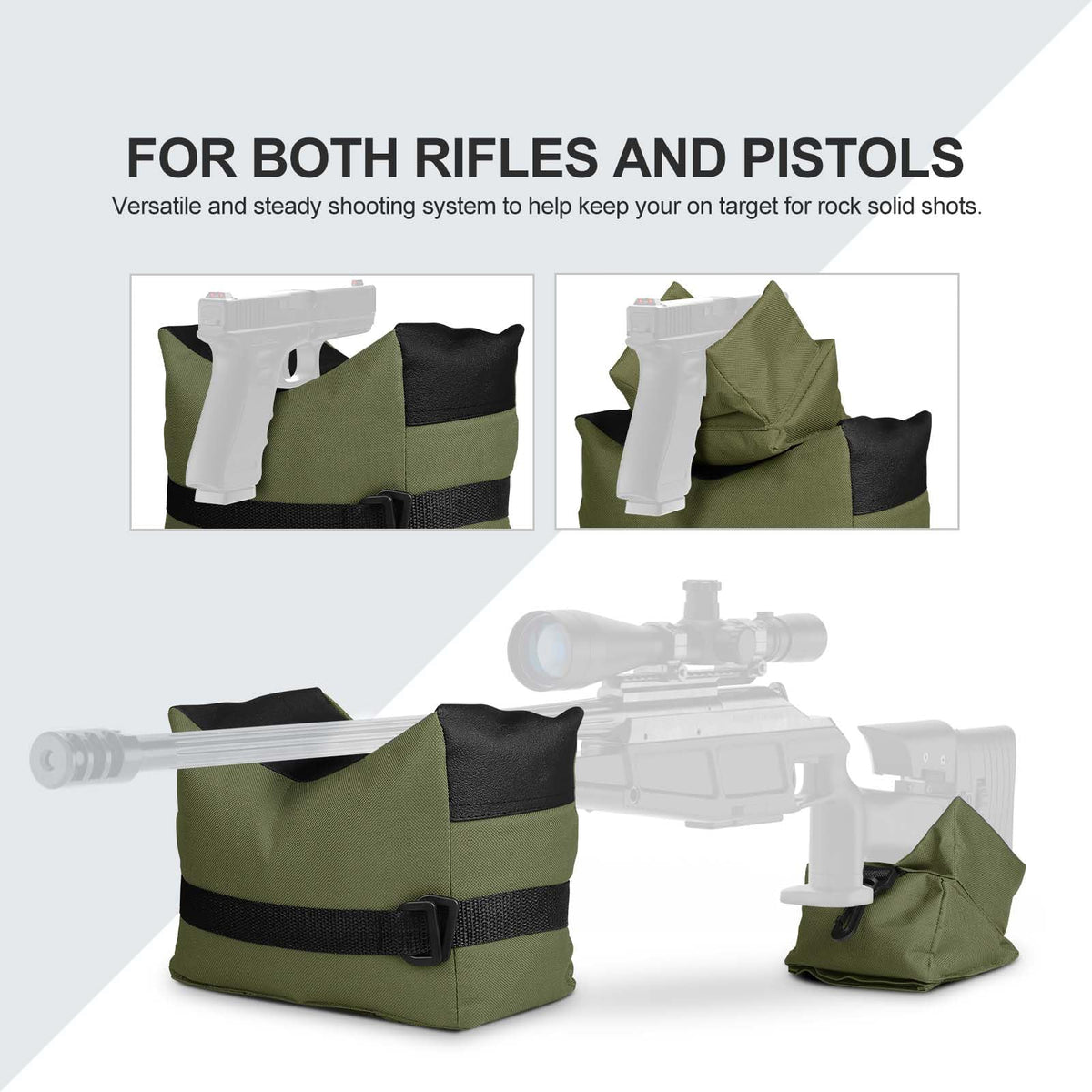 Twod Outdoor Shooting Rest Bags -Stand Holders Target