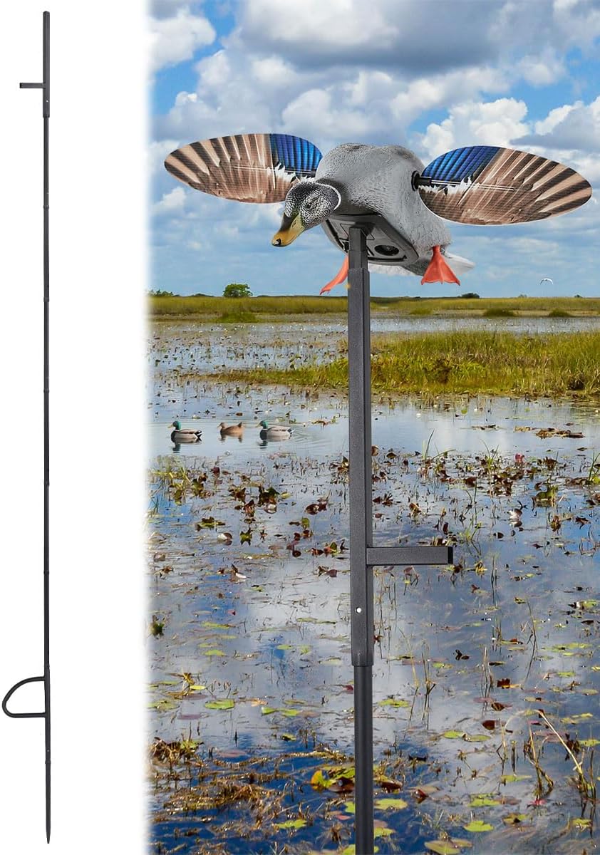11.3ft Outdoors Ducks Decoy Extension Pole,Hunting Works with Spinning Wing Decoys,Ducks Hunting Accessories,Duck Decoys are not Included