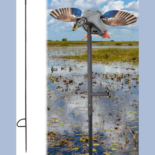 11.3ft Outdoors Ducks Decoy Extension Pole,Hunting Works with Spinning Wing Decoys,Ducks Hunting Accessories,Duck Decoys are not Included