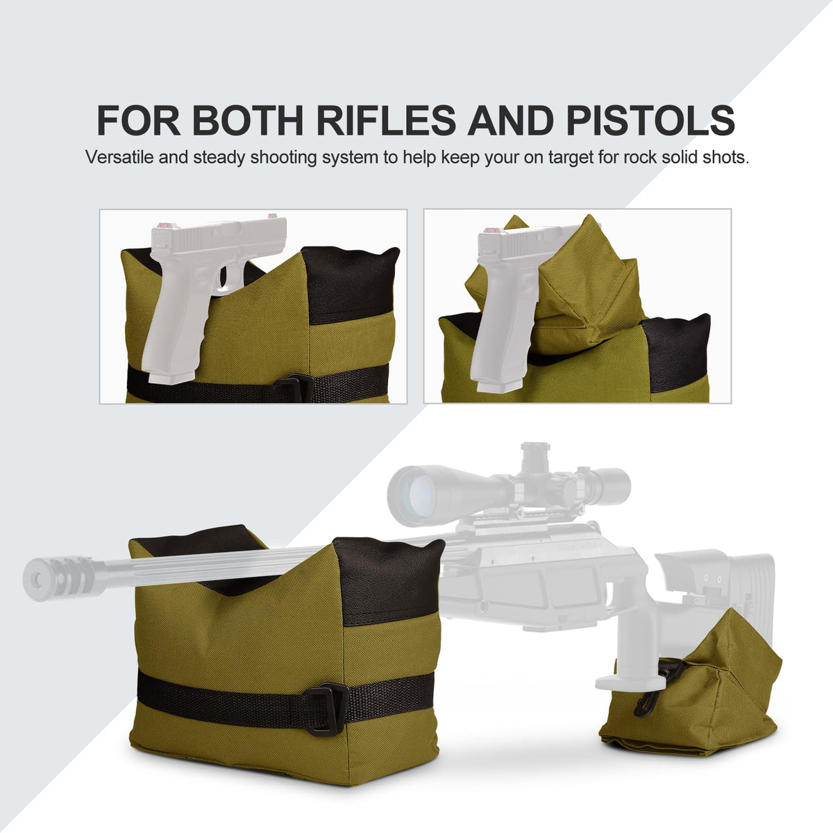 Twod Outdoor Shooting Rest Bags -Stand Holders Target