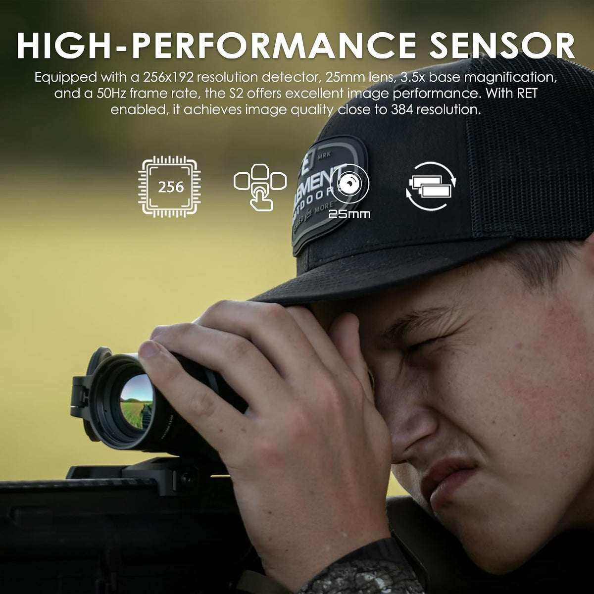 RIX Storm S2 256x192 Thermal Scope, 25mm Lens for Hunting