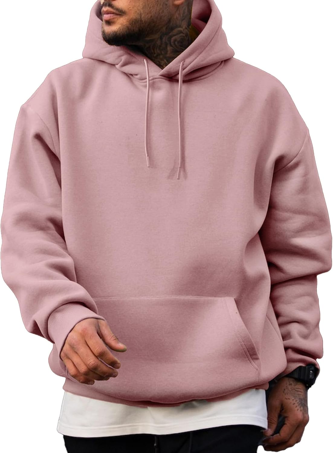 JMIERR Mens Fleece Lined Oversized Hoodie Pullover Sweatshirts