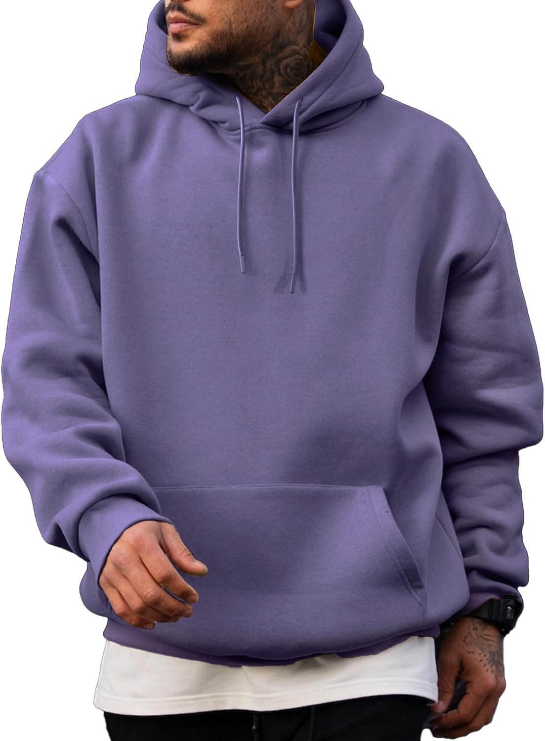 JMIERR Mens Fleece Lined Oversized Hoodie Pullover Sweatshirts