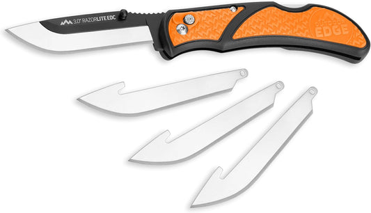 OUTDOOR EDGE 3.0" RazorLite EDC Knife, Blaze Orange