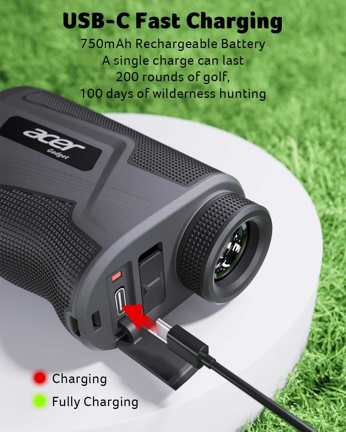 Acer Gadget Golf Rangefinder with Slope On/Off, 800/1200Yards, Golf Gifts